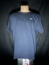 Vintage Reebok T-Shirt Navy Blue Embroidered Logo Made in USA 90s Y2K picture