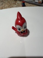 Vintage Adorable Red Ceramic Cardinal Figurine--2.5” Tall picture