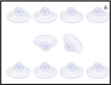 10 Pack 20mm Suction Cups for Glass Table Tops, Rubber Transparent Sucker Pads picture