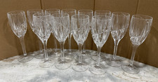 12 Vintage Mikasa Uptown Water Goblet Cut Crystal Wine Glasses Dinner Set 8-1/8