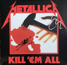 JAMES HETFIELD LARS ULRICH AUTOGRAPHED SIGNED METALLICA KILL EM ALL VINYL picture