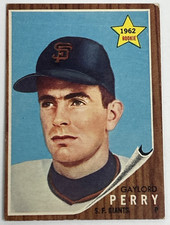 1962 Topps Gaylord Perry #199 RC Rookie San Francisco Giants HOF Vintage picture