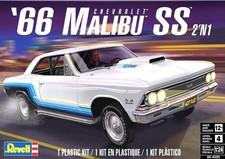 Revell 1966 Chevy Malibu SS 2'N1 Model Kit 1/24 Factory Sealed Brand New 85-4520 picture