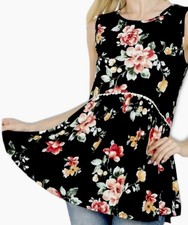 NEW womens top plus size 2x floral tunic party shirt babydoll blouse Pretty NWT picture