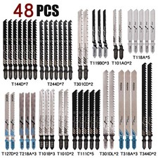 48PC T-shank Assorted Jig Saw Blades Set Wood Plastic Metal Cutting Jigsaw Blade picture