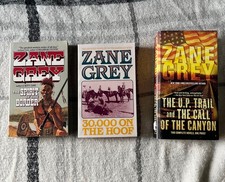 Zane Grey Western Collection Lot 3 Books Spirit Border 30,000 Hoof U.P. Trail picture