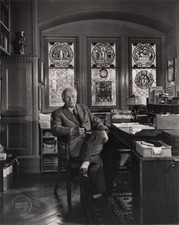 VTG Yousuf Karsh Print Carl Jung psychiatrist Engraving Art Photo 1958 Mat 13x15 picture