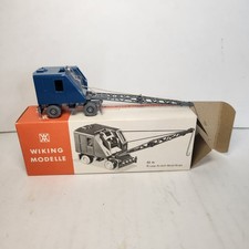 Vintage Wiking Modelle 1:87 HO Mobile Crane Blue Gray Germany w Original Box picture