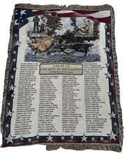 USS St Lo CVE-63 VC-65 WWII Navy Memorial Cotton Throw Blanket Made USA 67x50 picture