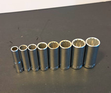 8 Pc- Craftsman 3/8  Socket Set  3/8  To  13/16 USA picture