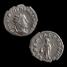 Trebonianus Gallus AR Antoninianus 251-253 AD Milan Libertas Roman Silver Coin picture