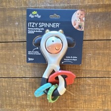 Itzy Ritzy Itzy Spinner Sensory Textured Teething Rattle, 3+ Months, Animals picture