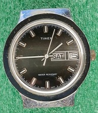 Lot W2498 Mens Runs 1977 Timex Marlin Fancy Manual Movement Vintage Watch as is picture