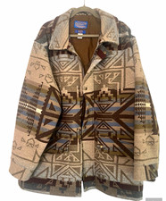 Vintage Pendleton Men’s XL Western Wool Blend 3M Thinsulate Zip Blanket Jacket picture