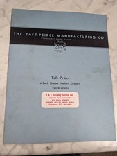 TAFT PEIRCE MANUFACTURING 6” ROTARY SURFACE GRINDER INSTRUCTION OPERATOR MANUAL picture