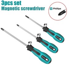 JIS Screwdriver Set (3Pcs #1#2#3) – Magnetic Tips, S2 Alloy Steel, Meets JIS B46 picture