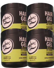 4 Pack Rolda Hair Gel Black Extra Strong Hold Covers Grays 17.6 oz Each picture