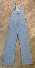 VTG Adult OshKosh B’Gosh Railroad Overalls Striped Vestbak USA 90’s picture