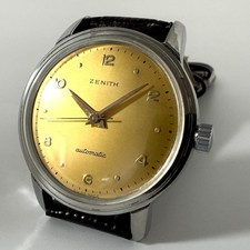 RARE 1950S ZENITH SWISS AUTOMATIC BUMPER WATCH PREMIUM IN-HOUSE CALIBER 133.8 picture
