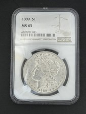 1889-P Morgan Silver Dollar $1 NGC MS63 picture