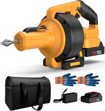 21V Cordless Electric Drain Auger, 25Ft Auto-Feed Snake for Sink picture