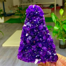 1.37LB Natural Amethyst geode Agate quartz cluster crystal specimen Healing picture