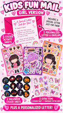 Kids Fun Mail Happy Mail Surprise Letter Stickers Activities Tattoos Personalize picture