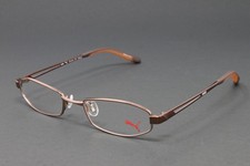Puma Unisex Eyeglasses Small Frame Brown 50mm Rectangular Metal PU15336-BR picture