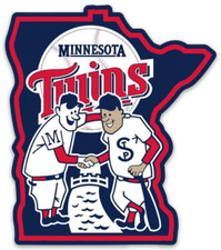 Minnesota Twins Twin Handshake in State of Minnesota MLB Baseball Die-Cut MAGNET picture