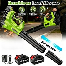 Cordless Leaf Blower 650CFM/280MPH & 6 Speed Levels Electric w/2 Batteries 4.0Ah picture