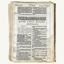 1611 King James Bible Leaf 1617- An Old Testament Page - Select Your Passage picture