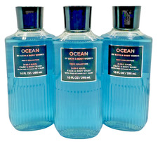 NEW Bath & Body Works Lot of 3 Ocean 3-In-1 Hair Face Body Wash Shower 10 oz picture