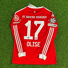 adidas Bayern Munich Olise #17 Red/White Long Sleeve Soccer Jersey picture
