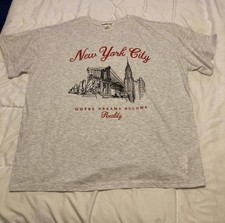 Charlotte Russe Men's Gray New York City Graphic Print Crew Neck Tee XL picture
