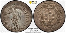 (1723-1737) Tuscany Italy 5 Quattrini or Crazia PCGS MS63 Pop Top 3/0 Finer 2370 picture