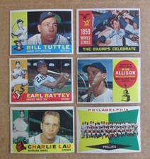 1960 TOPPS BASEBALL #271-571 CARD SINGLES COMPLETE YOUR SET PICK UPDATED 10/7 picture