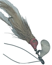 Vintage Arbogast Shaker Lure c.1934 Antique Fishing Lure Red Head w/ Brown picture