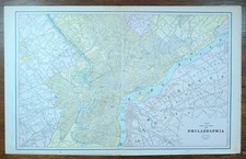 Vintage 1888 PHILADELPHIA PA Map 21