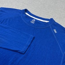 Tasc Performance Long Sleeve Shirt Mens Large Blue Crew Neck Cotton Viscose picture