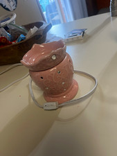 Scentsy Pink Ceramic Electric Oil/Wax Warmer Bowl, Glossy Finish, Wall Plug-In picture