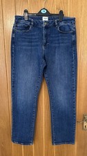 White Stuff Straight Leg Jeans Women’s Mid Blue Denim Size 16 R picture