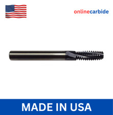 10-32 UN Solid Carbide Thread Mill - TiAlN Coated - Full Form USA Made picture