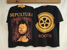 Vintage Sepultura ROOTS 90s Metal Band Graphic XL SIngle Stitch T-Shirt REPRINT picture