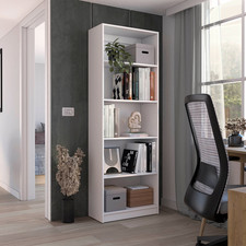 Home Office Bookcase with 4 Shelves | Display a Variety of Items | Manufactured picture