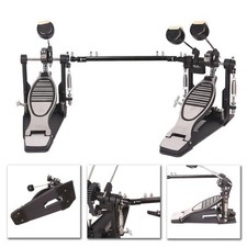 New Professional Double Bass Drum Pedal Twin Kick Drum Pedal Dual Chain picture