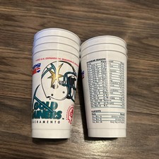 Vintage Sacramento Gold Miners Cups CFL Inaugural Season 1993 Diet Pepsi New picture