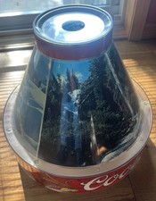 Vtg Coors Brewing 3-Scene Rocky Mountains Hanging Lamp Shade (Shade Only) picture