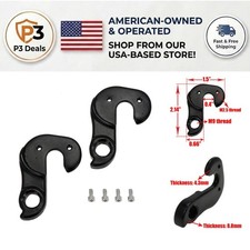 Bike Derailleur Hanger - 2 Pcs Aluminium Alloy, Black, Universal Compatibility picture