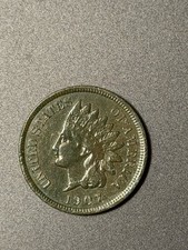 1907 Indian Head Cent Extremely Fine XF Coin picture