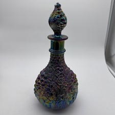 Fenton Golden Harvest Decanter Bottle w/ Stopper Amethyst Carnival picture
